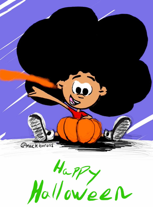 Monty’s on a mission. Trying to get his pumpkin carved before Halloween.