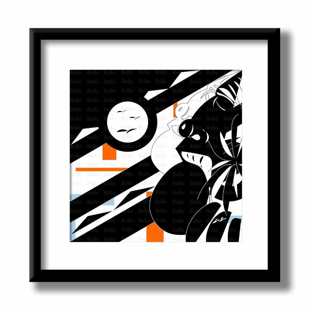 Beautiful 12 inch by 12 inch black and white print on premium matte bright white acid-free photo paper 230 gsm, using Canon Pixma 200 and finestra paper by artist Mack Bo Ross aka Bobo aka Addictivescribbles from Madison, Wisconsin.