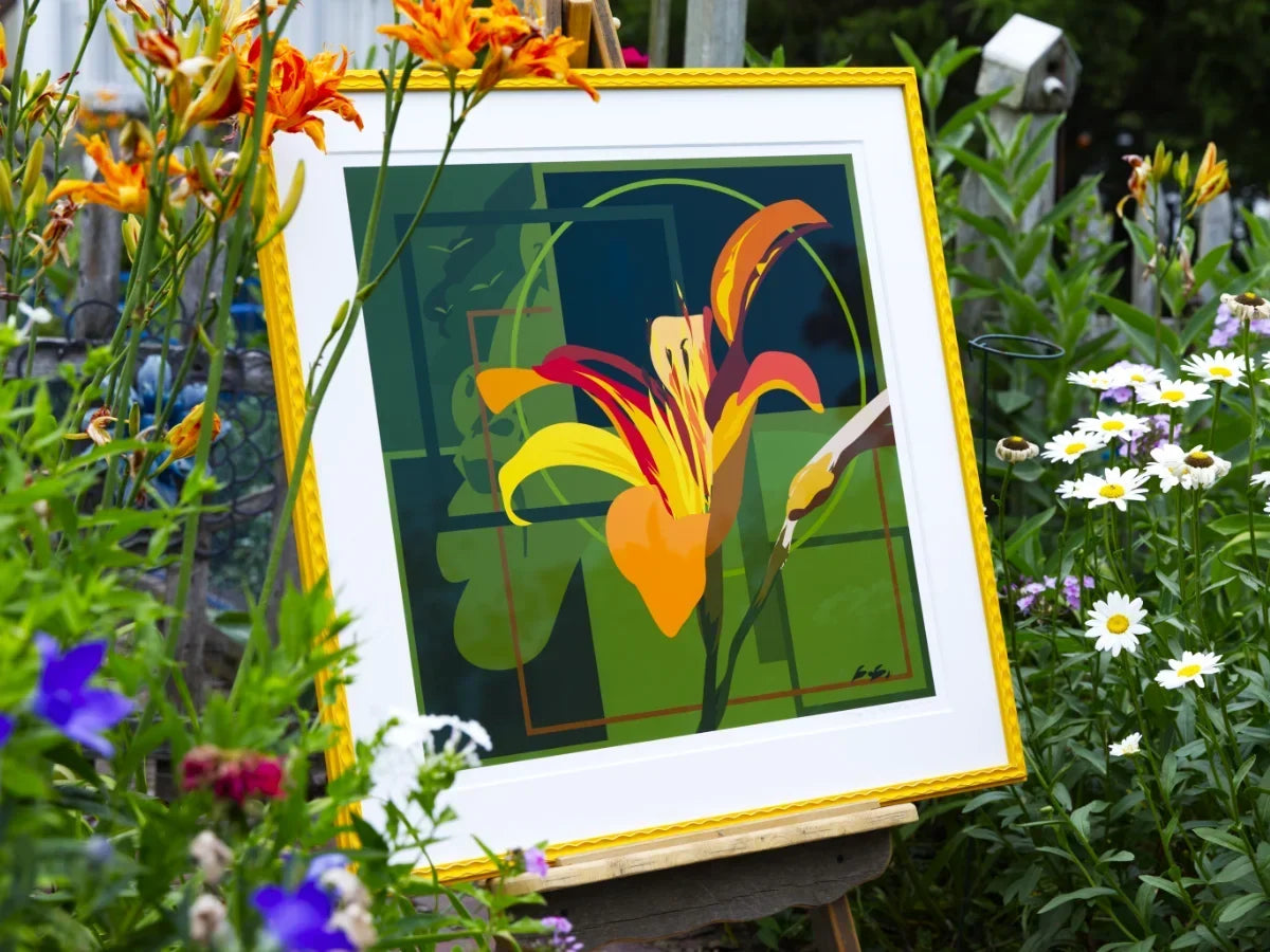 Orange Lily art print created for my wife, representing inner and outer beauty
