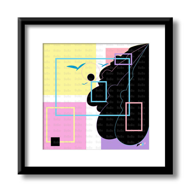 Limited edition African art print featuring vibrant tribal patterns and bold colors by Mack Bo Ross