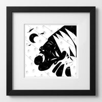 Vibrant art print titled “Fresh Start” featuring bold colors and Afrocentric design by Mack Bo Ross, celebrating Black creativity and ambition.