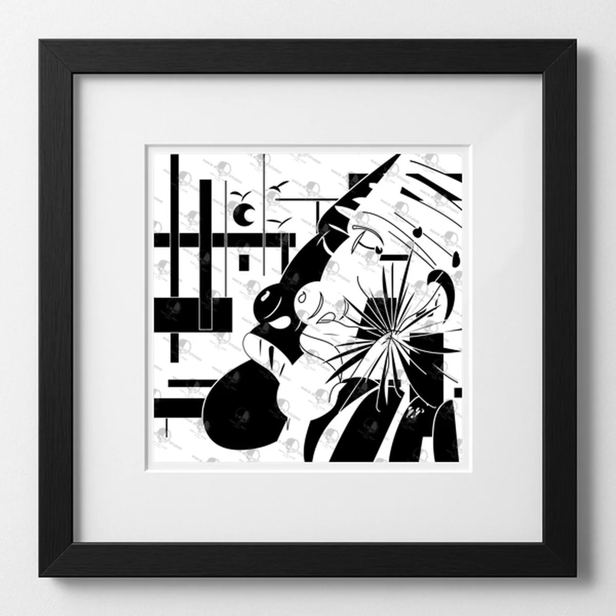 Vibrant art print titled “Maze” featuring bold colors and Afrocentric design by Mack Bo Ross, celebrating Black creativity and ambition.