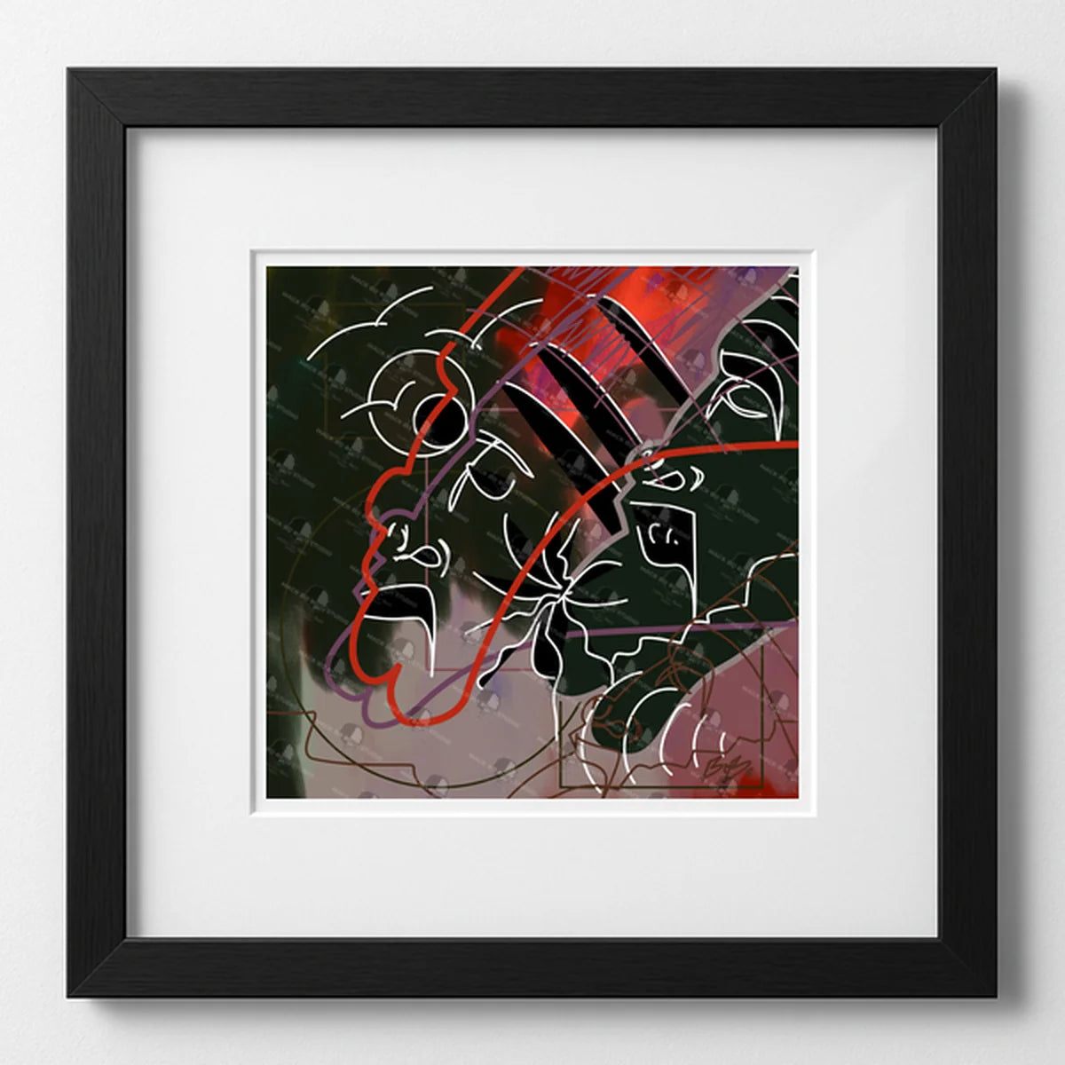 Vibrant art print titled “My Kids” featuring bold colors and Afrocentric design by Mack Bo Ross, celebrating Black creativity and ambition.