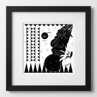 Vibrant art print titled “Puzzle” featuring bold colors and Afrocentric design by Mack Bo Ross, celebrating Black creativity and ambition.