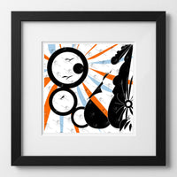 Vibrant art print titled “The Brightest Star” featuring bold colors and Afrocentric design by Mack Bo Ross, celebrating Black creativity and ambition.