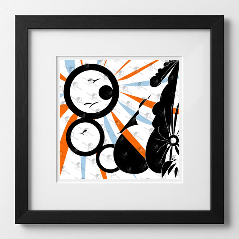 Vibrant art print titled “The Brightest Star” featuring bold colors and Afrocentric design by Mack Bo Ross, celebrating Black creativity and ambition.