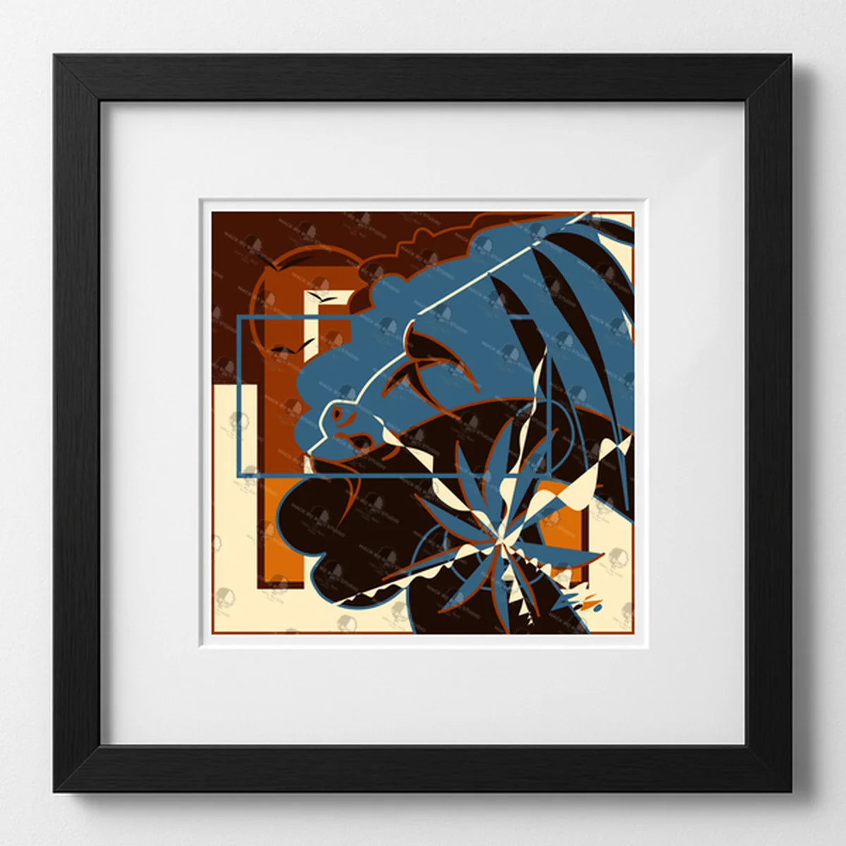 Vibrant art print titled “Tones” featuring bold colors and Afrocentric design by Mack Bo Ross, celebrating Black creativity and ambition.