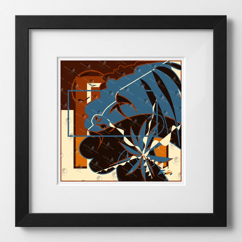 Vibrant art print titled “Tones” featuring bold colors and Afrocentric design by Mack Bo Ross, celebrating Black creativity and ambition.